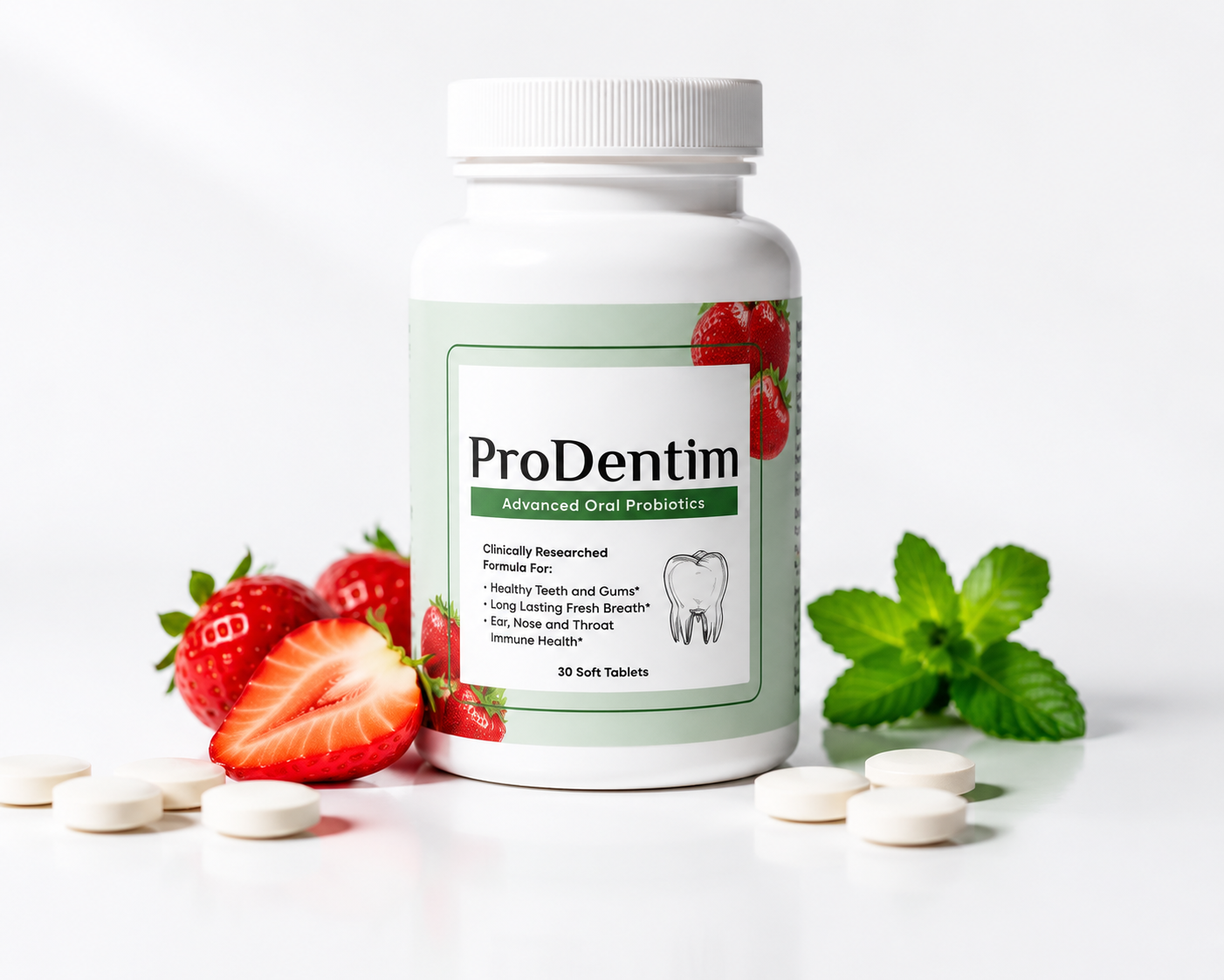 ProDentim product bottle with oral probiotics